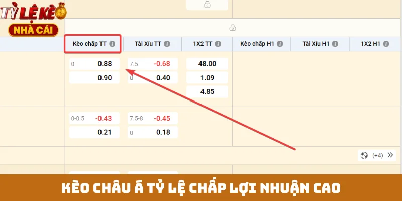 Kèo châu Á tỷ lệ chấp lợi nhuận cao